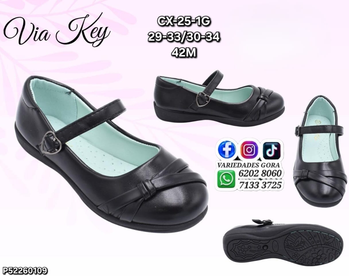 ZAPATO ESCOLAR NIÑA 29-34 VIA KEY P52