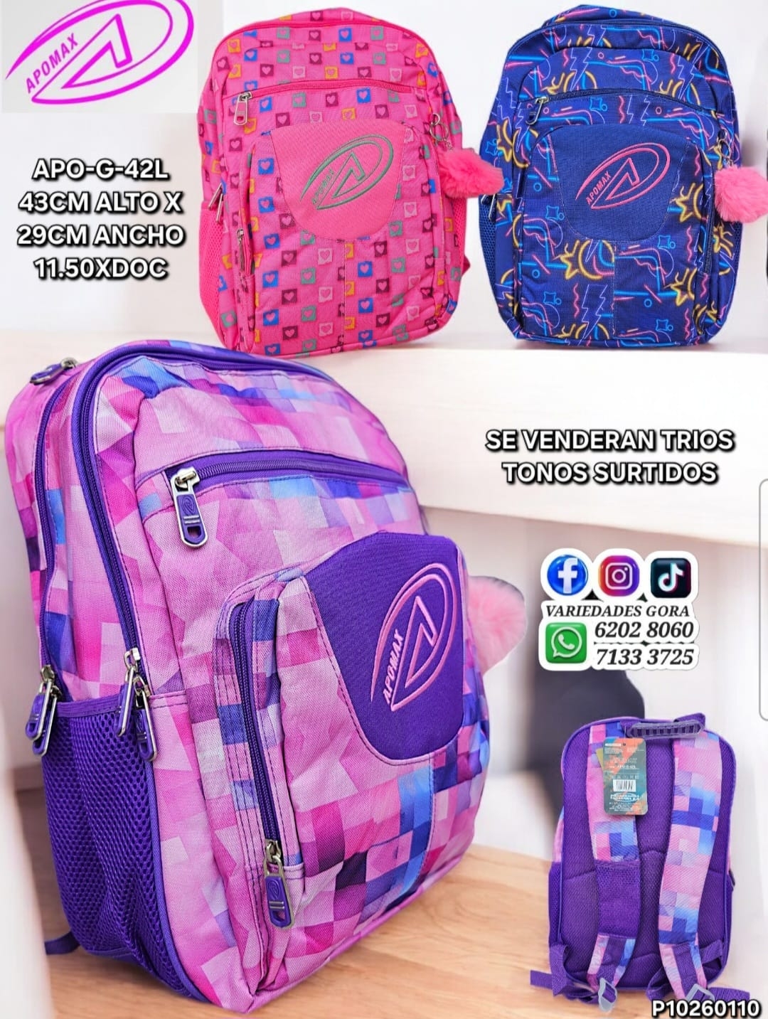 MOCHILA DAMA 43ALX29AN DELTA P10