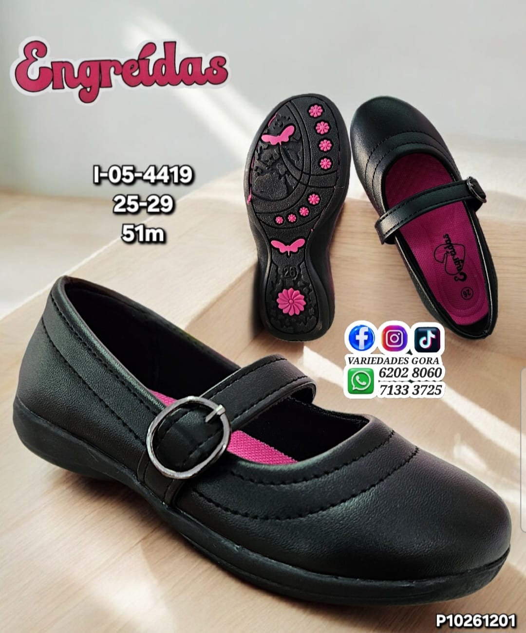 ZAPATO ESCOLAR NIÑA 25-29 ENGREIDAS P10