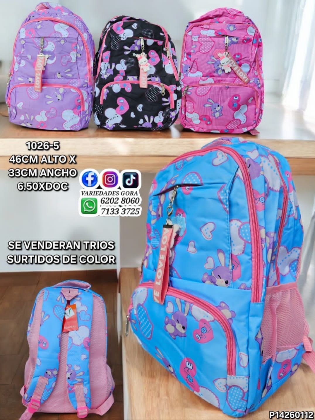 MOCHILA DAMA 46ALX33AN FASHION P14 SURTIDO 