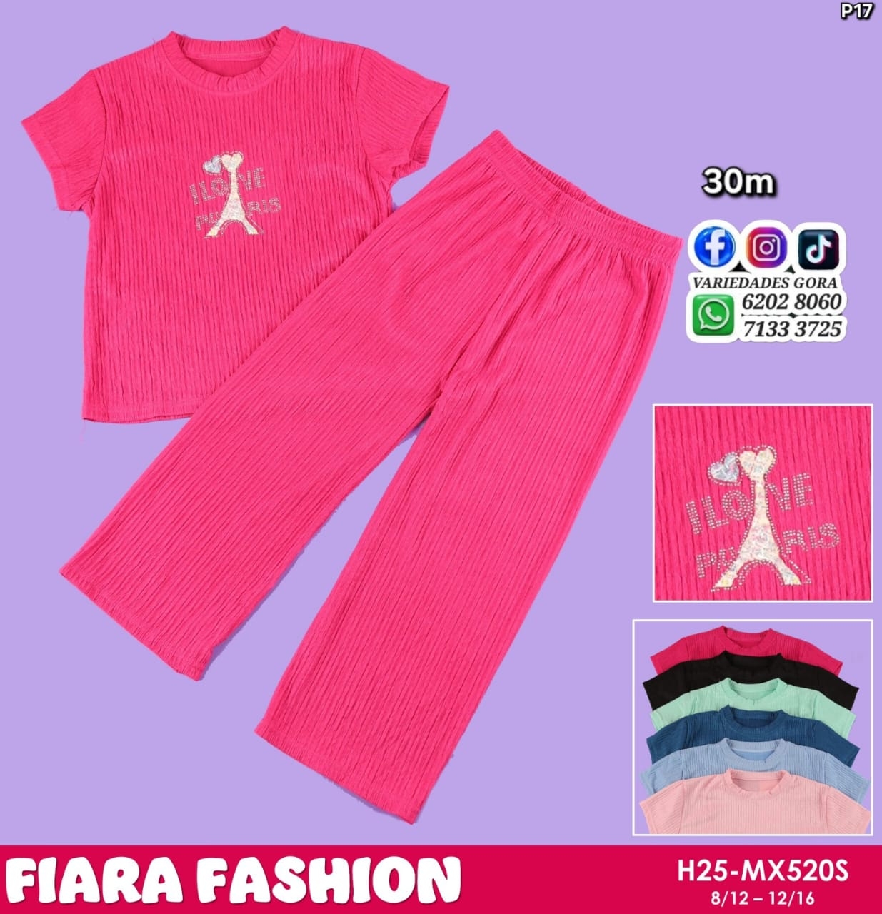 CONJUNTO NIÑA 8/12-12/16 FIARA FASHION P17