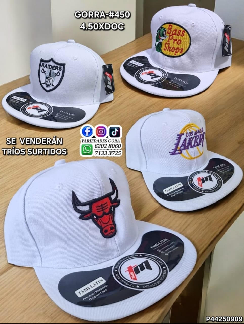 GORRA PLANA ADULTO SURTIDO GENERAL