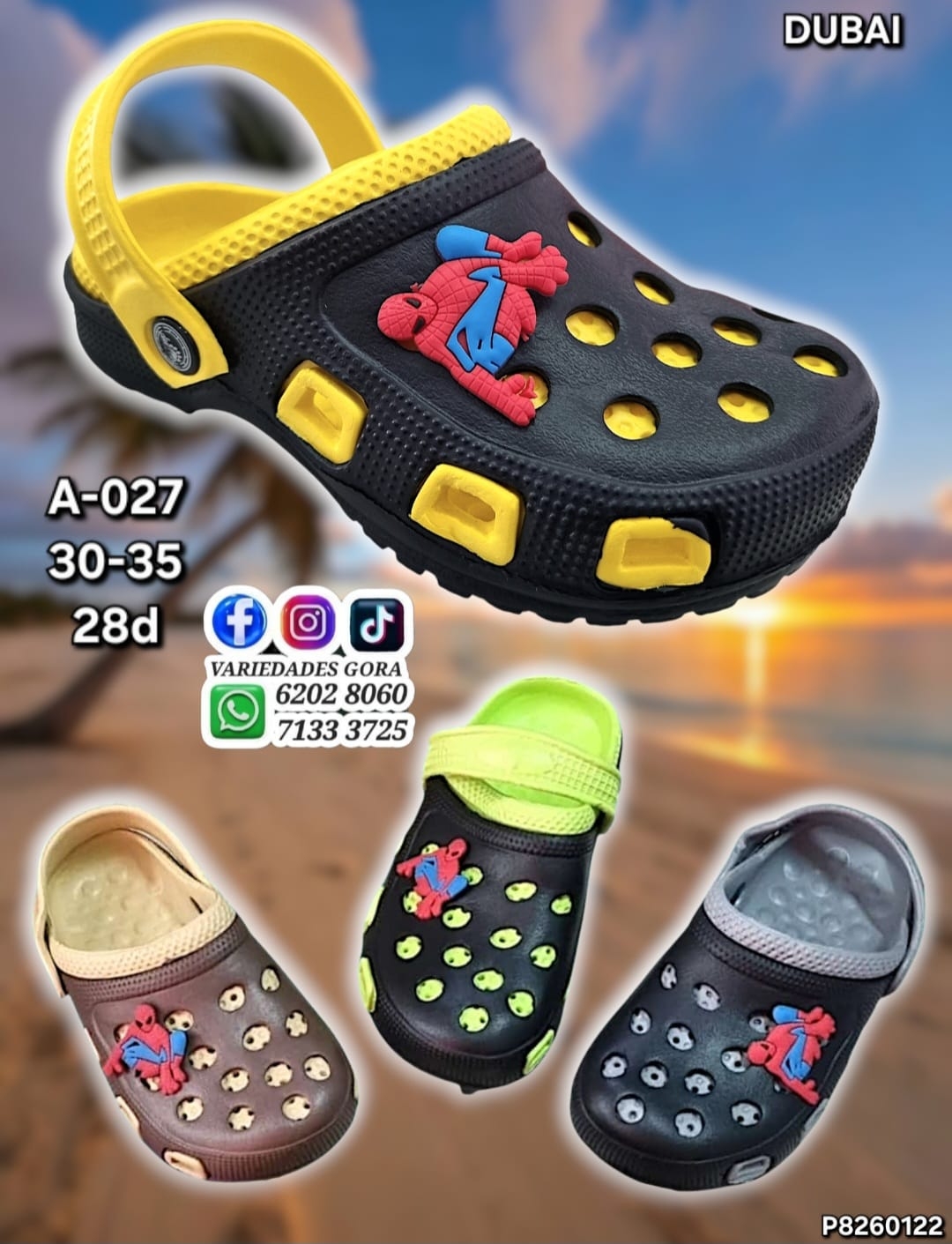 SAPO DOBLE NIÑO DUBAI 30-35 SPIDERMAN P8