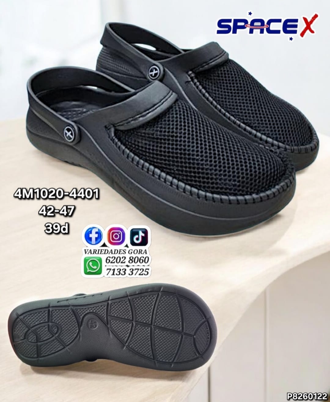 SAPO HOMBRE SPACEX 42-47 NEGRO P8