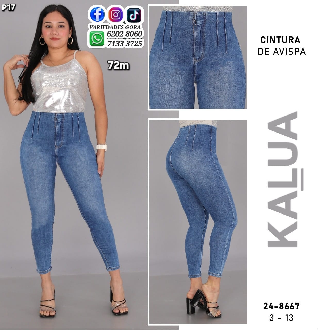 PANTALON DAMA 3-13 JEANS KALUA  P17 