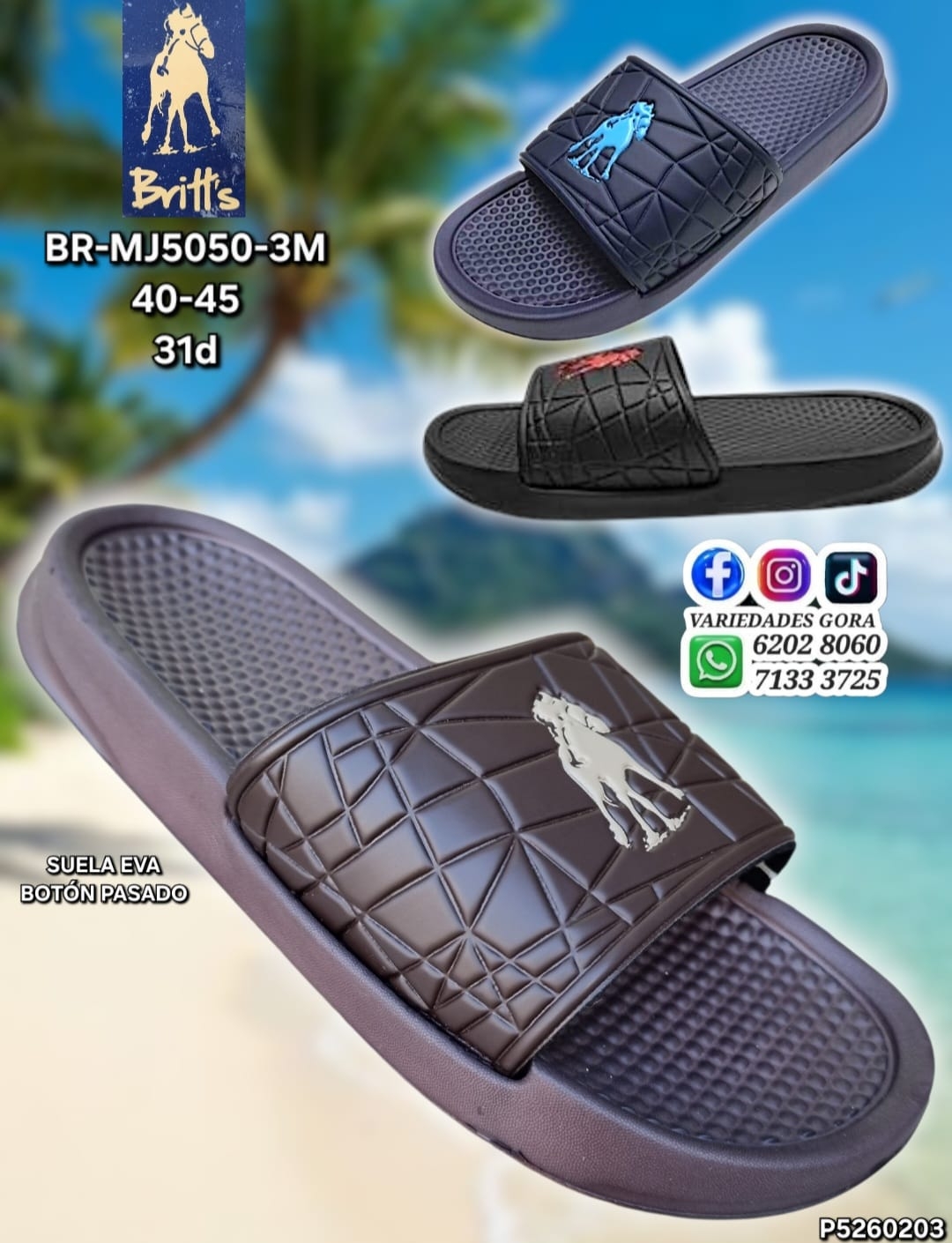 YINA HOMBRE BRITTS 40-45 DE METER P5 