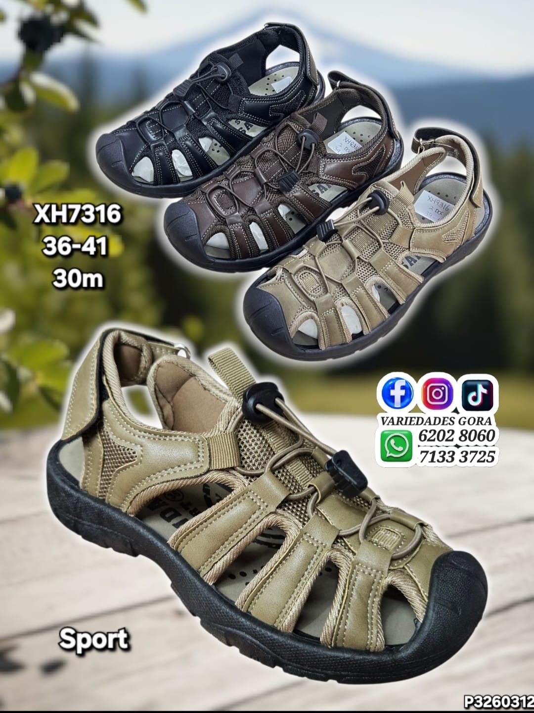 SANDALIA HOMBRE 36-41SPORT  P3