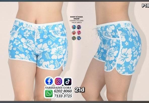 SCHORT DAMA SPORT TALLA UNICA FLORIADO
