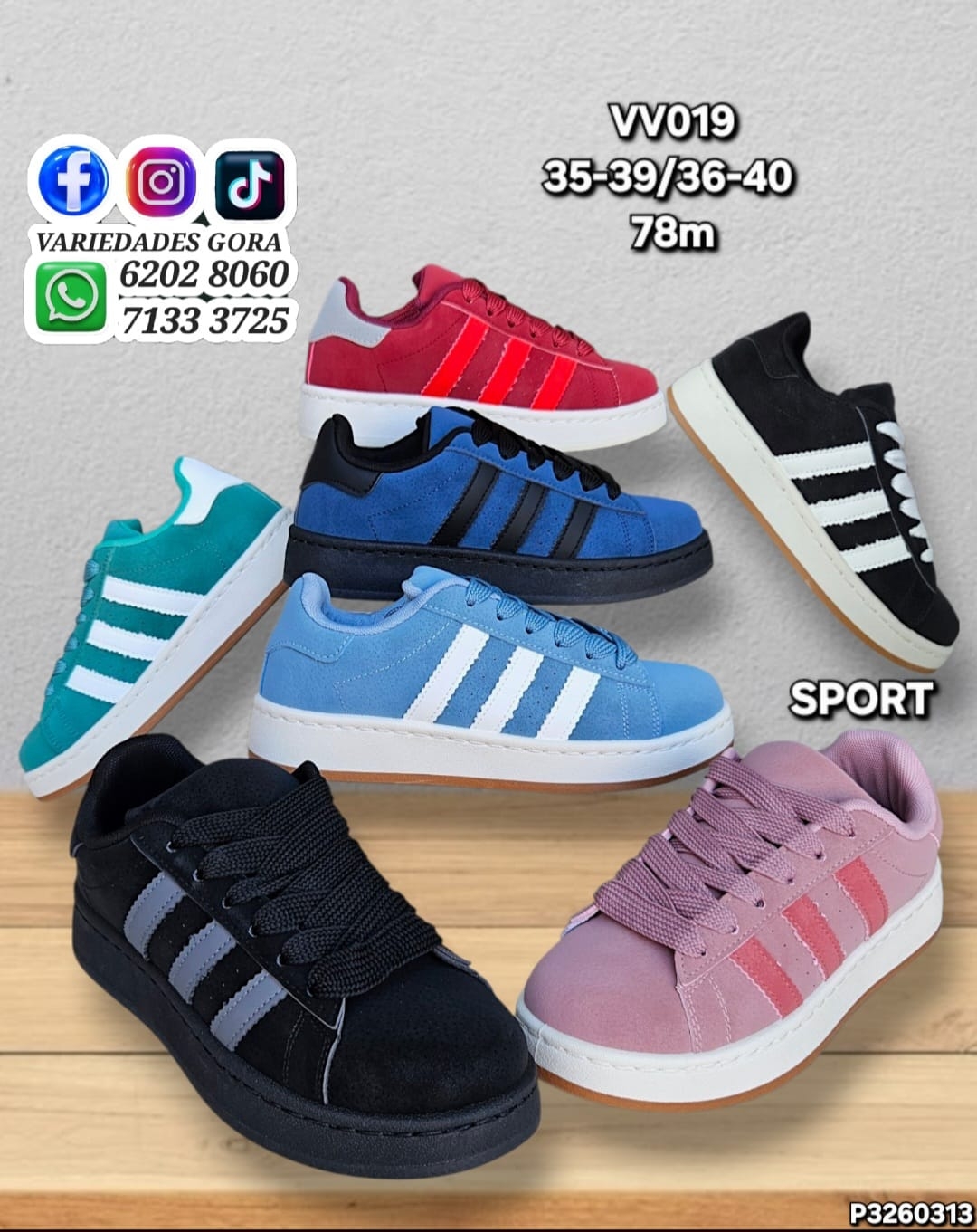 ZAPATO DAMA SPORT CASUAL 35-40 P3