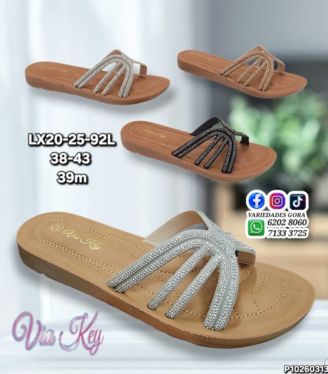 SANDALIA DAMA VIA KEY 38-43 DE METER PACHITA P10