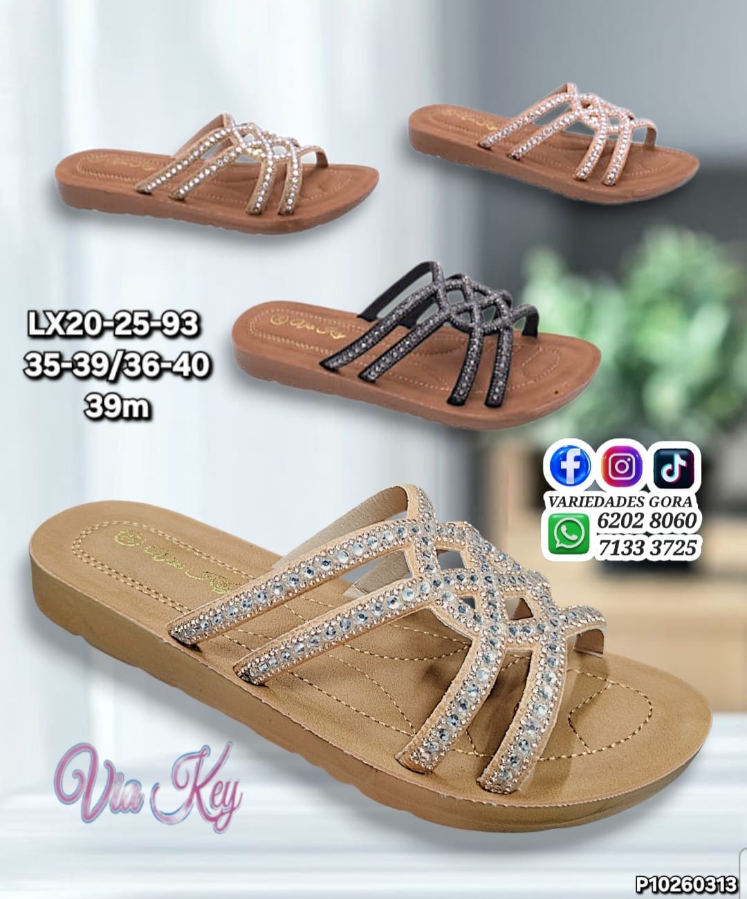 SANDALIA DAMA VIA KEY 35-40 DE METER PACHITA P10