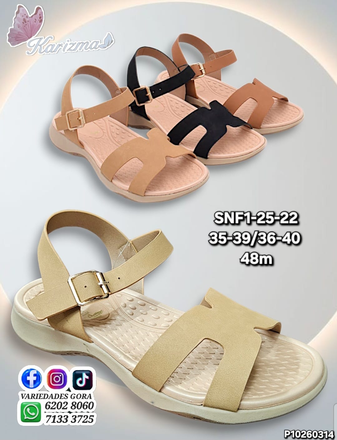 SANDALIA DAMA KARIZMA 35-40 DE TALON P10