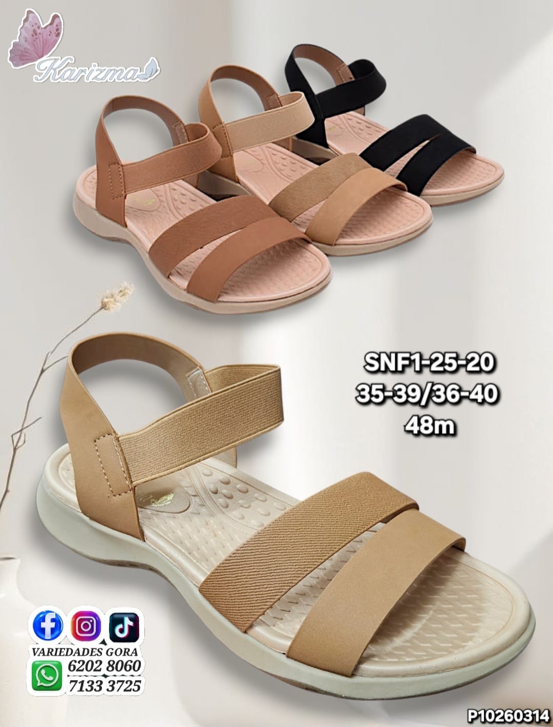 SANDALIA DAMA KARIZMA 35-40 DE TALON P10