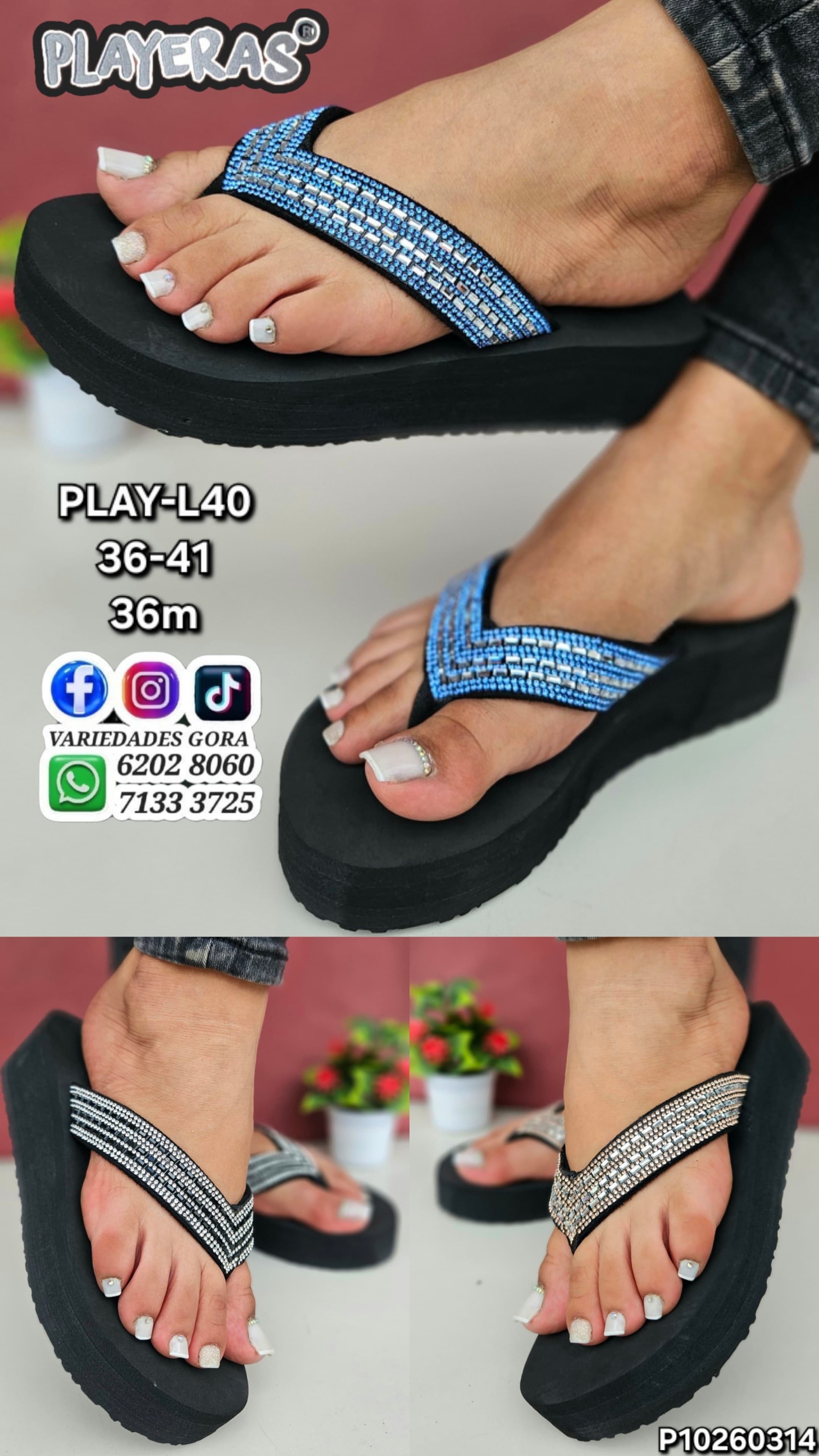 YINA DAMA PLAYERA 36-41 DEDO ALTA P10