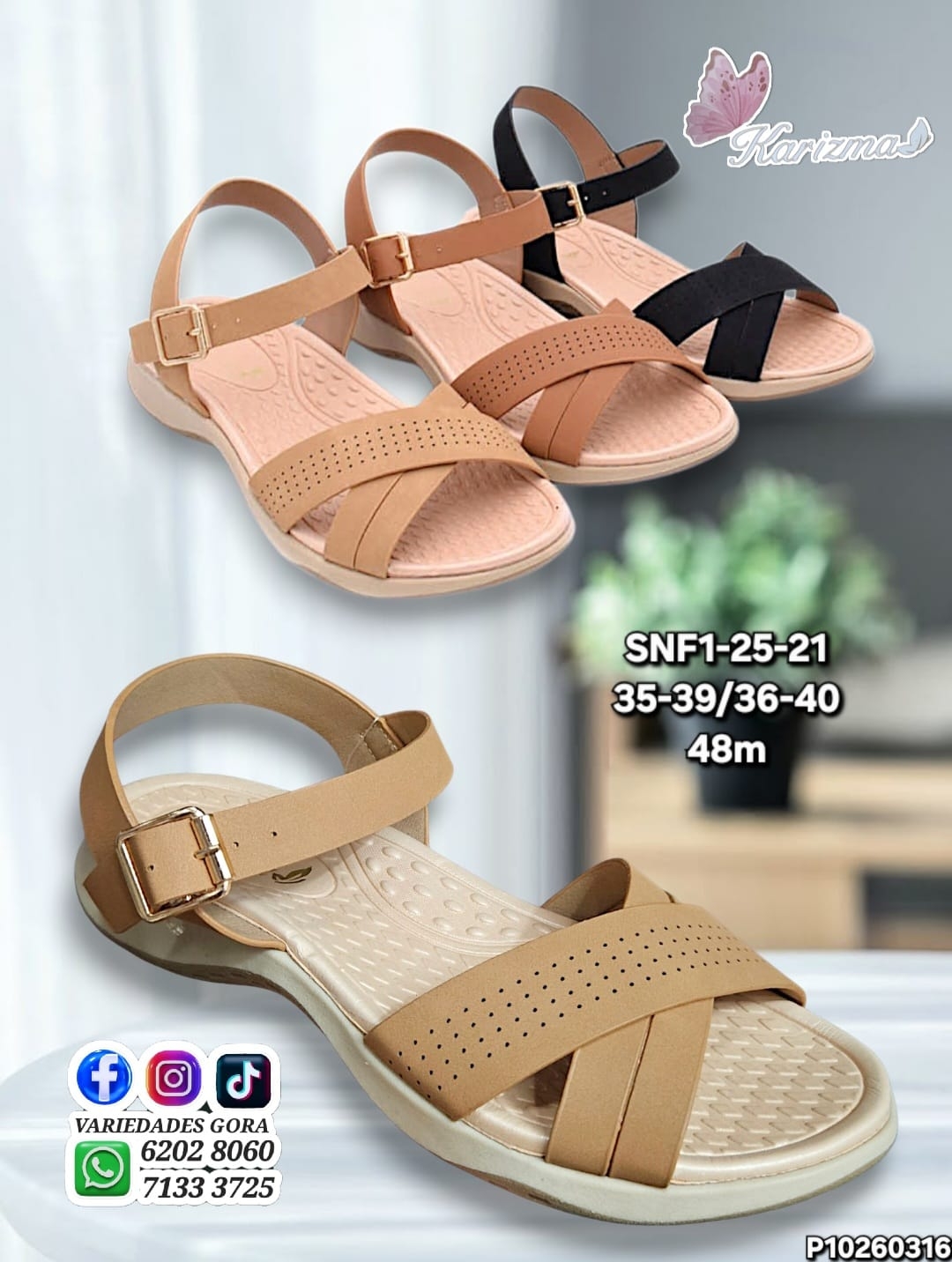 SANDALIA DAMA KARIZMA 35-40 P10