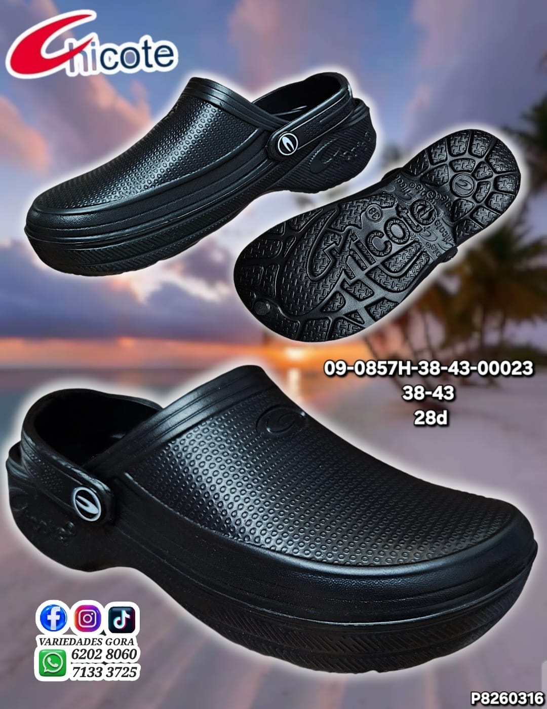 SAPO HOMBRE CHICOTE 38-43 NEGRO P8