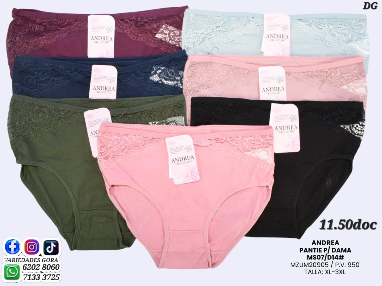 PANTY PARA DAMA XL-3XL P18