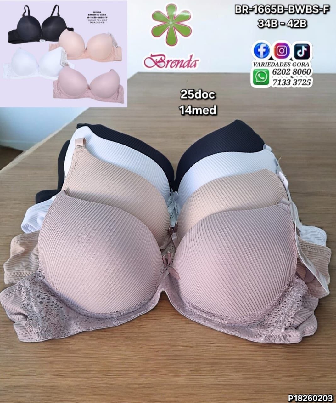 BRASIER PARA DAMA 34B-42B P18