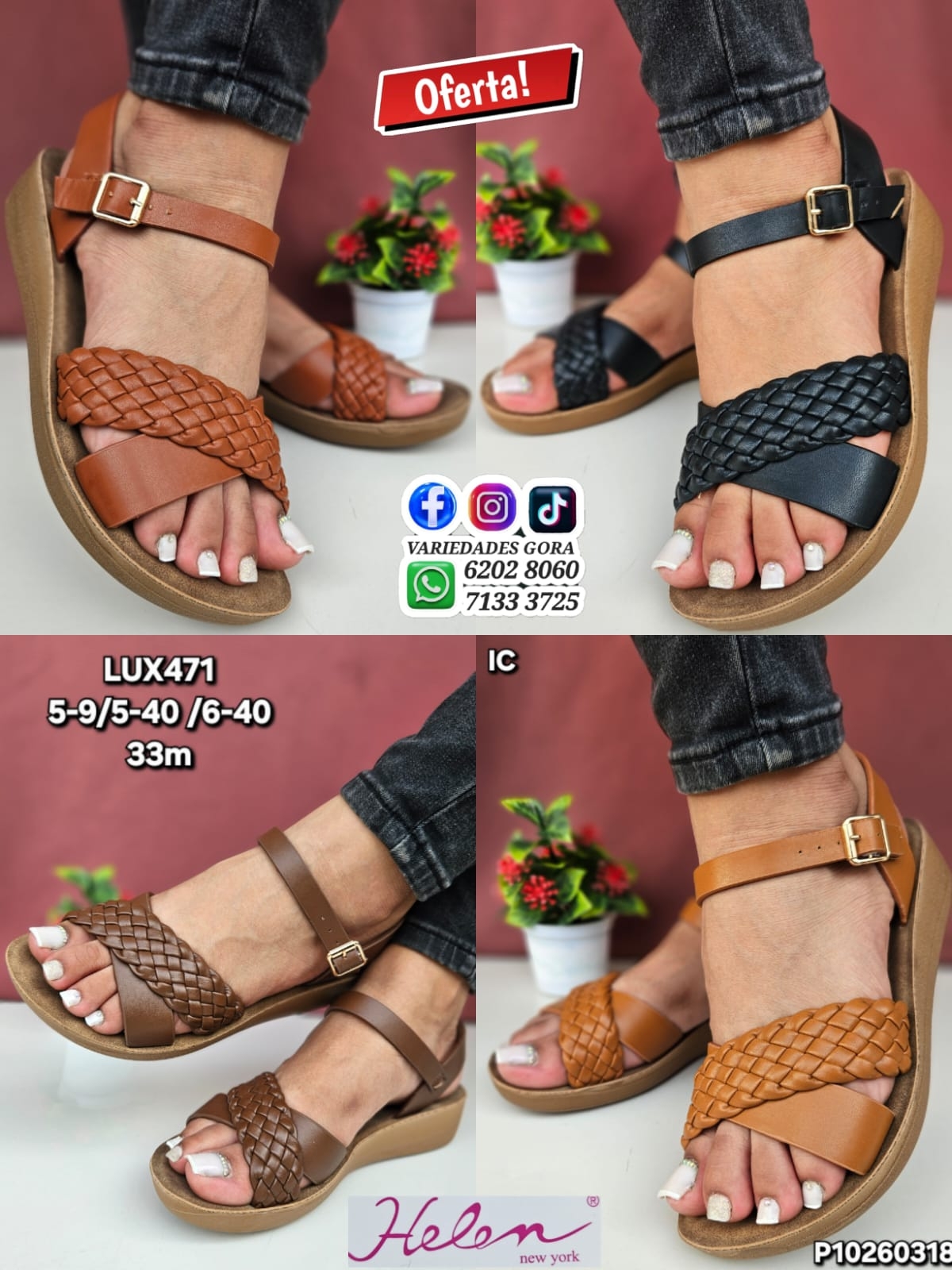 OFERTA SANDALIA DAMA HELEN 35-40 