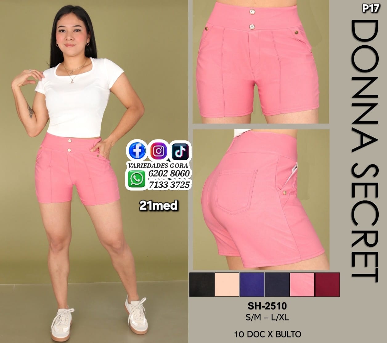 SHORT DAMA DONNA SECRET S/M - L/XL P17