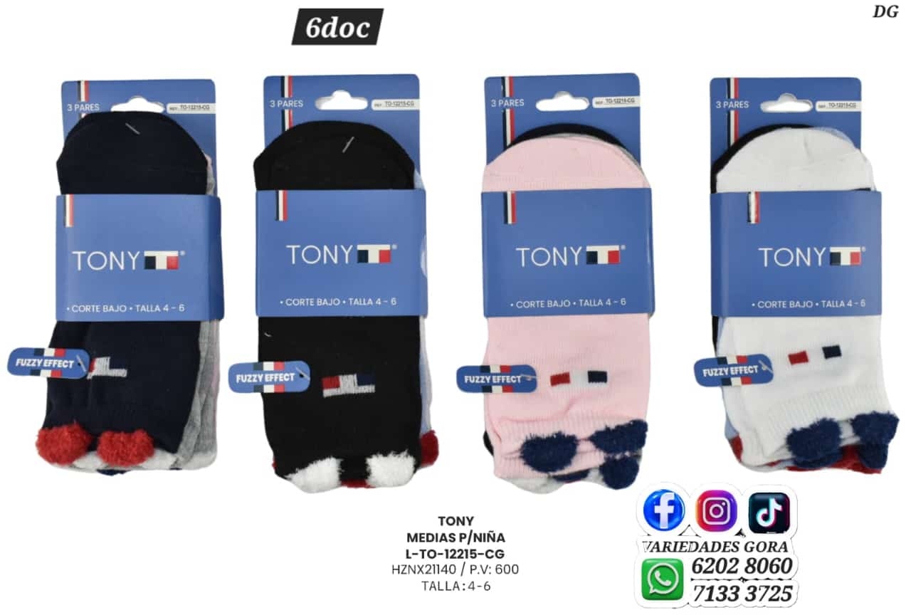 MEDIAS TONNY PARA NIÑA 4-6 P18