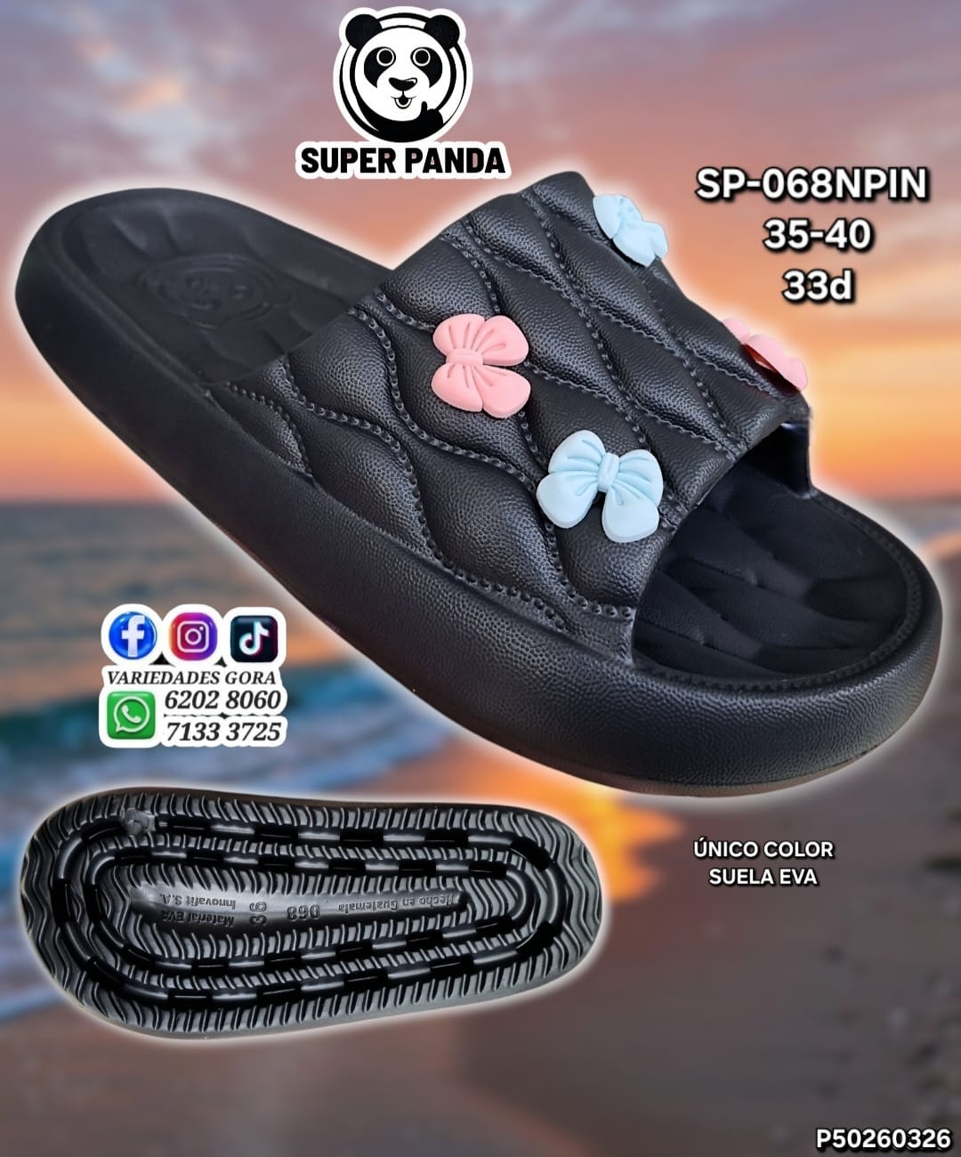 YINA METER DAMA PIN 35-40 NEGRO P50 PANDA