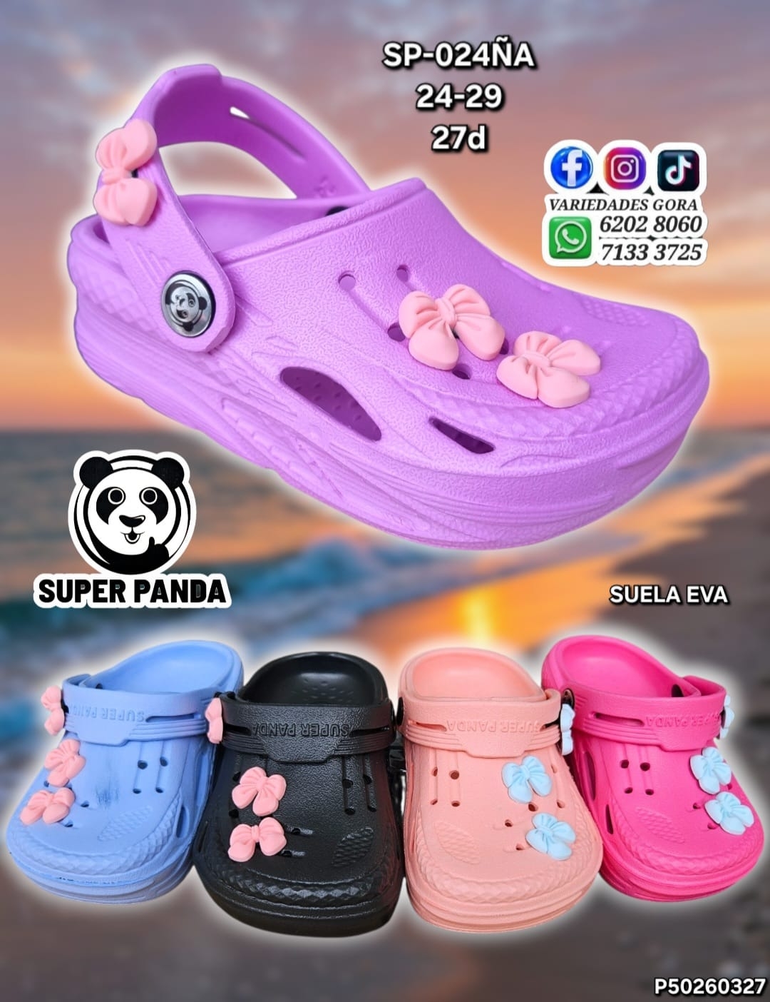 SAPO NIÑA SUPER PANDA 24-29 P50