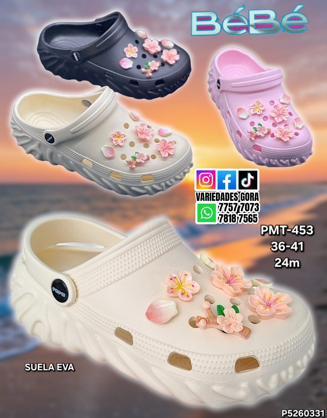 SAPO DAMA BEBE 36-41 FLORES  P5