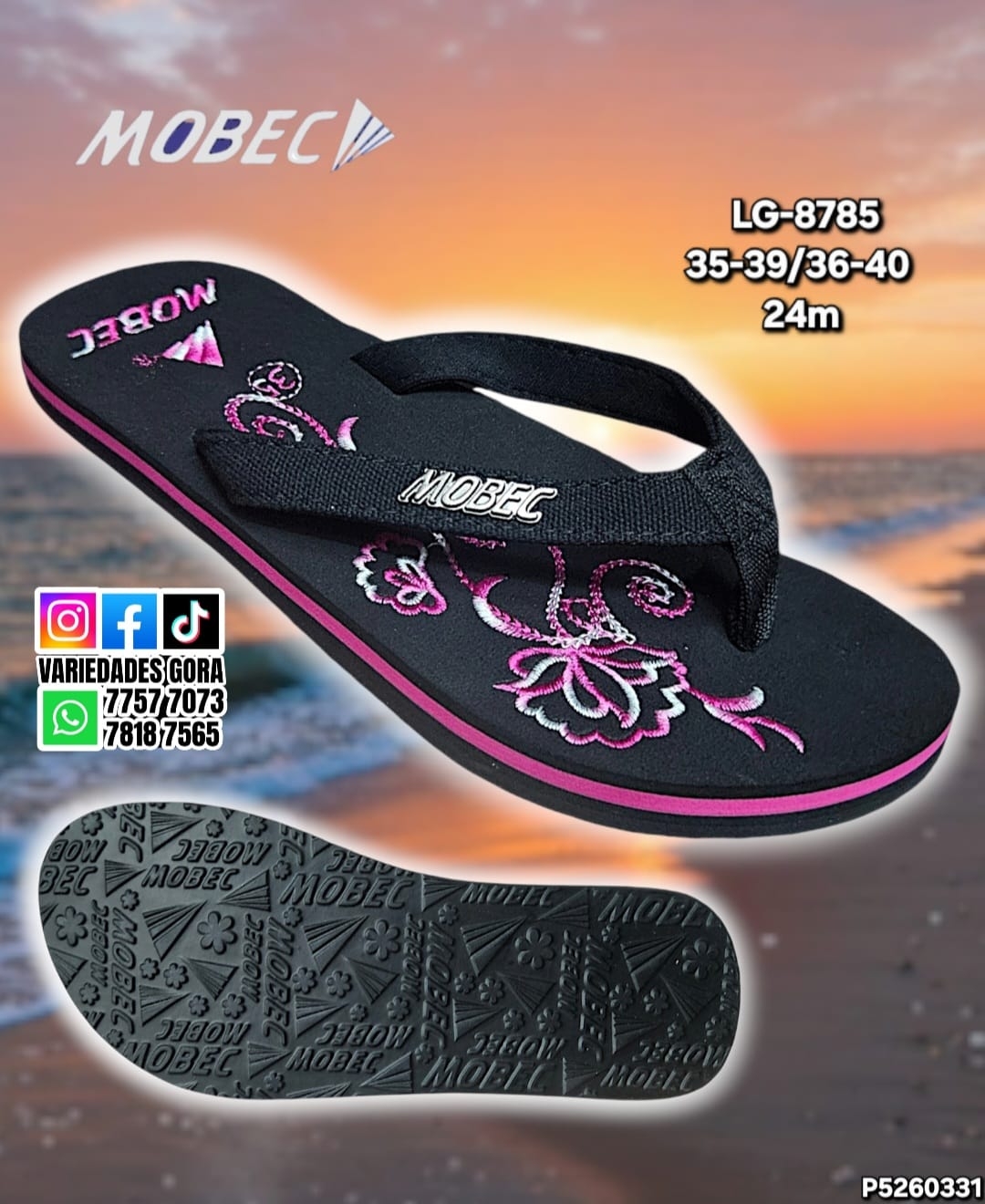 YINA DAMA MOBEC BORDADA 35-40 DEDO P5