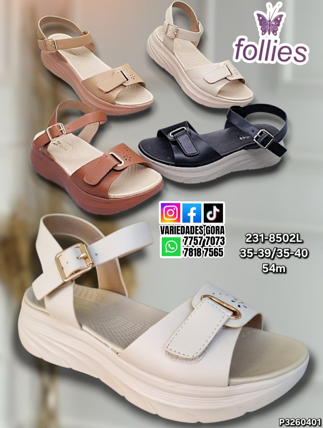 SANDALIA DAMA FOLLIES 35-40 P3