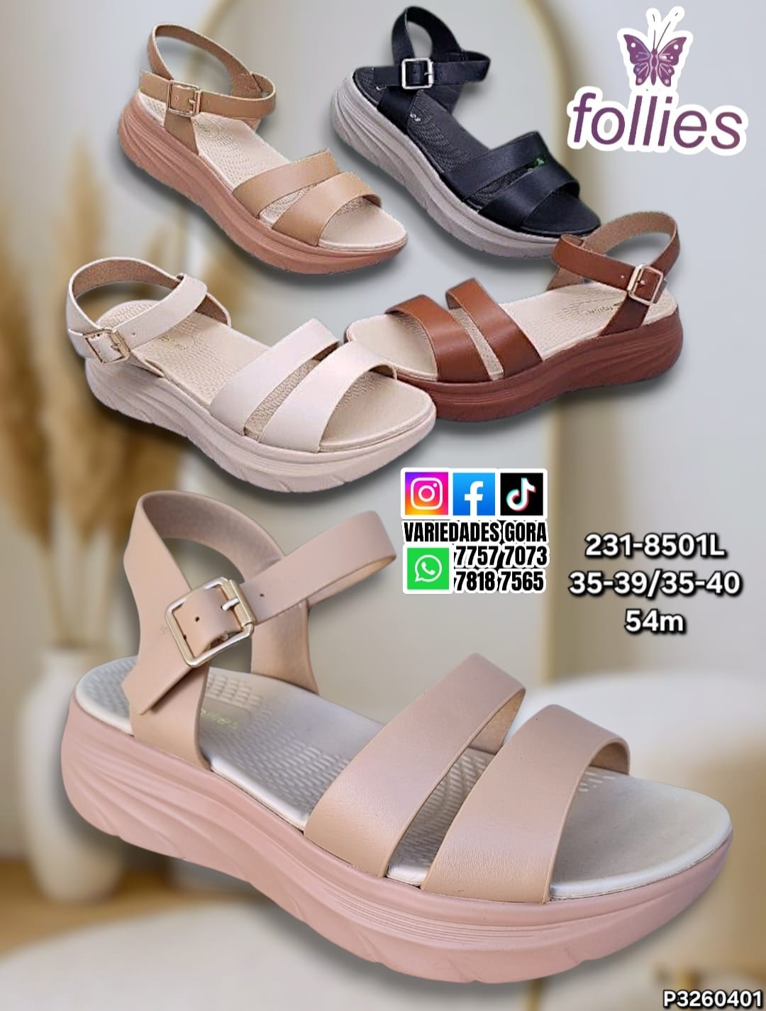 SANDALIA DAMA FOLLIES 35-40 P3