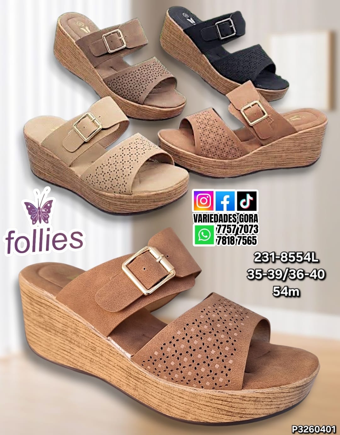 SANDALIA DAMA FOLIES 35-40 P3