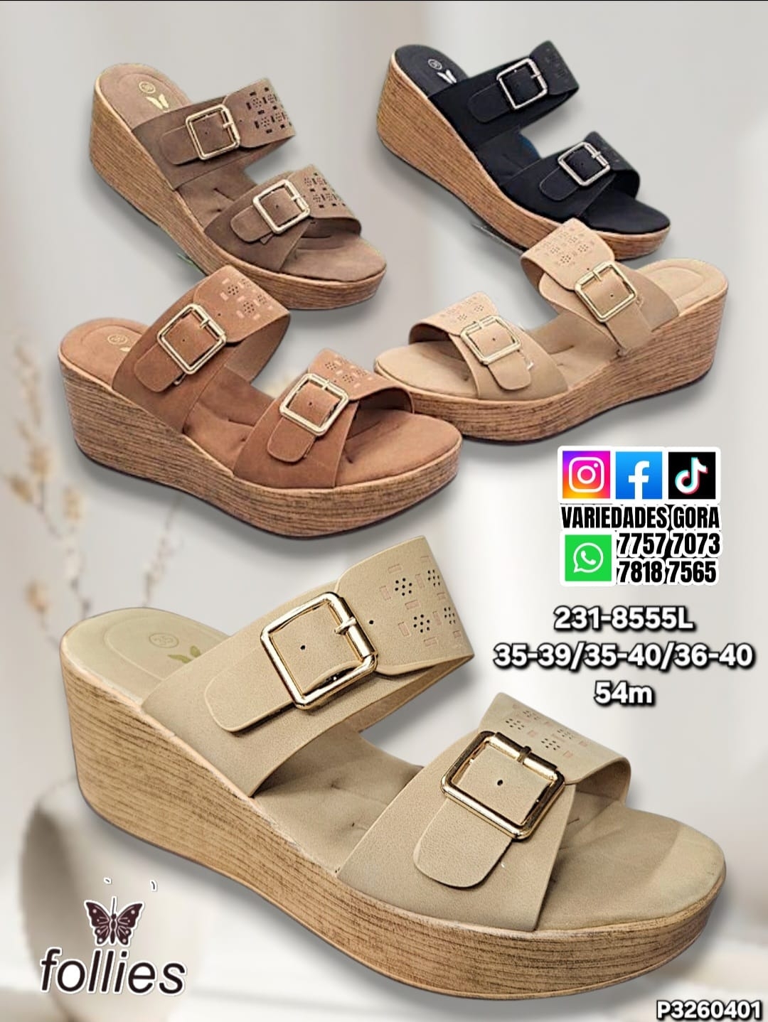 SANDALIA DAMA FOLLIES 35-40 P3