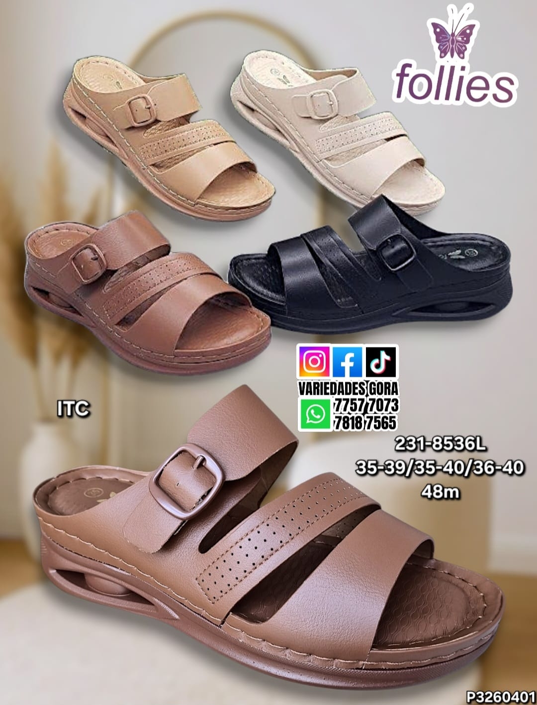 SANDALIA DAMA FOLLIES 35-40 P3