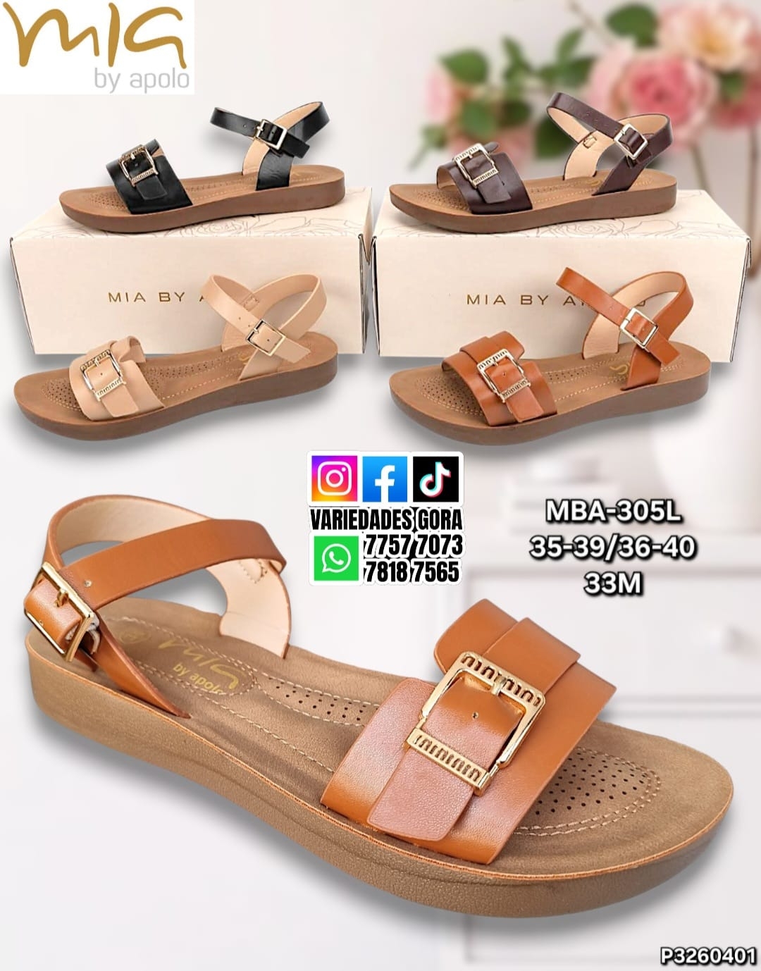SANDALIA DAMA TALON 35-40 P3 MIA APOLO