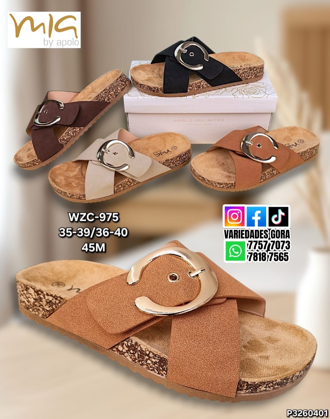 SANDALIA METER DAMA 35-40 P3 MIA APOLO