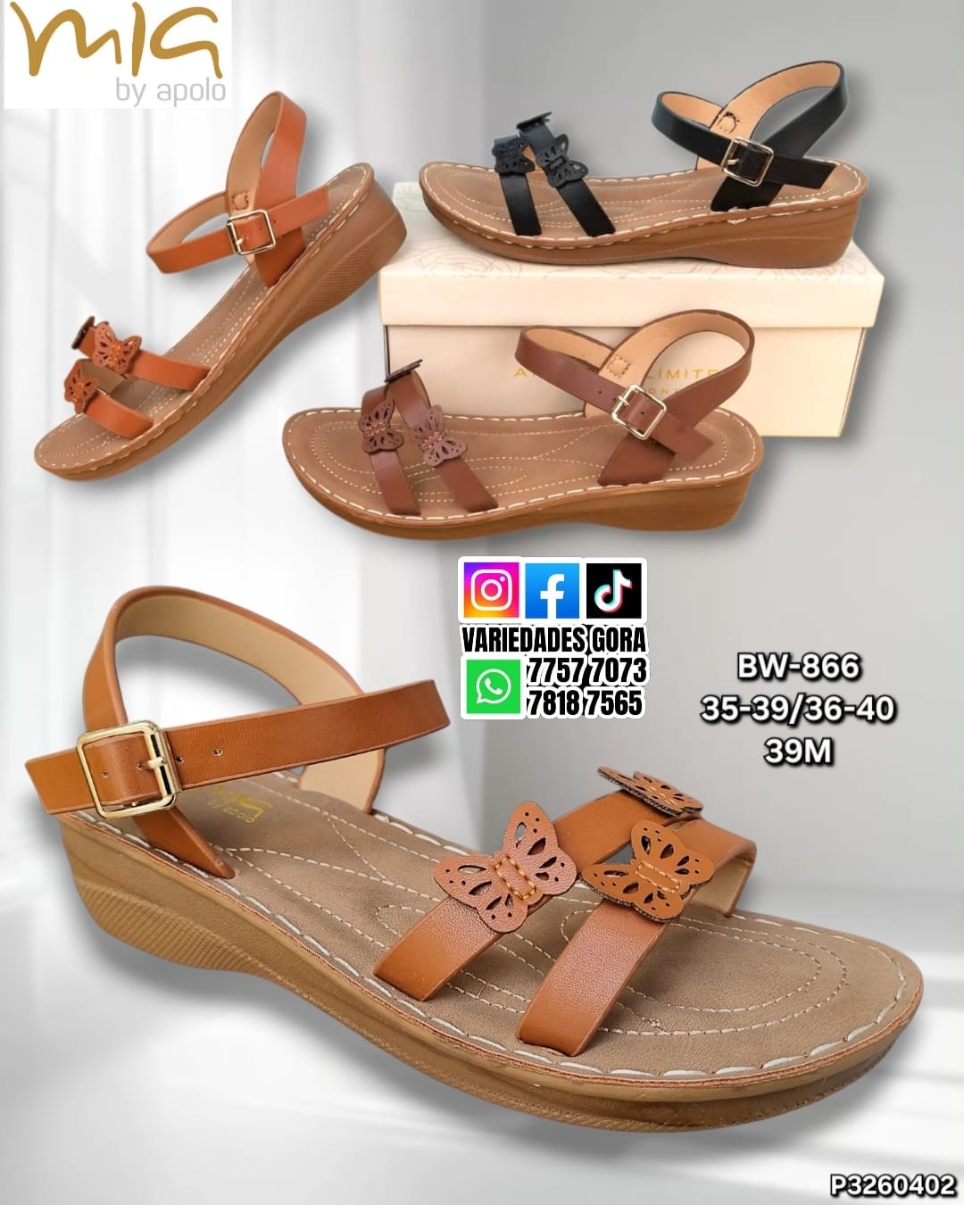 SANDALIA DAMA MIA BY APOLO 35-40 P3