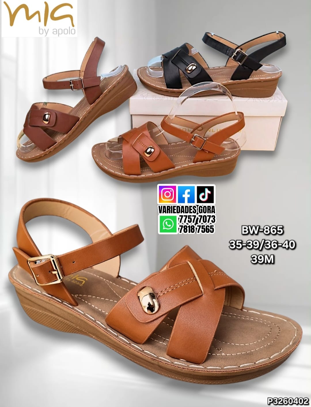 SANDALIA DAMA MIA BY APOLO 35-40 P3