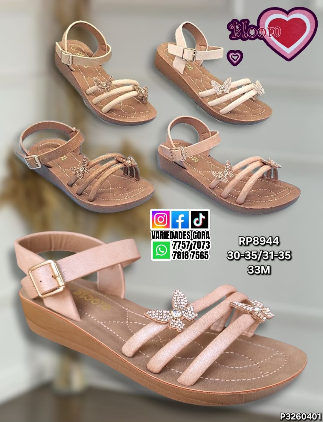 SANDALIA NIÑA BLOOM 30-35 P3