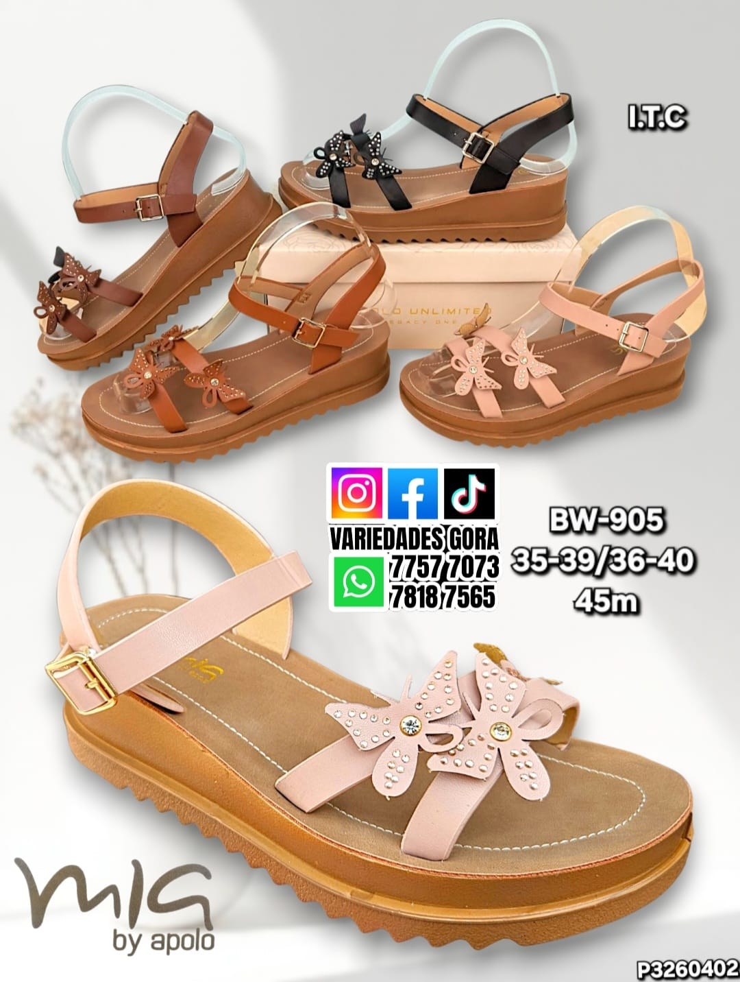 SANDALIA DAMA MIA BY APOLO 35-40 P3