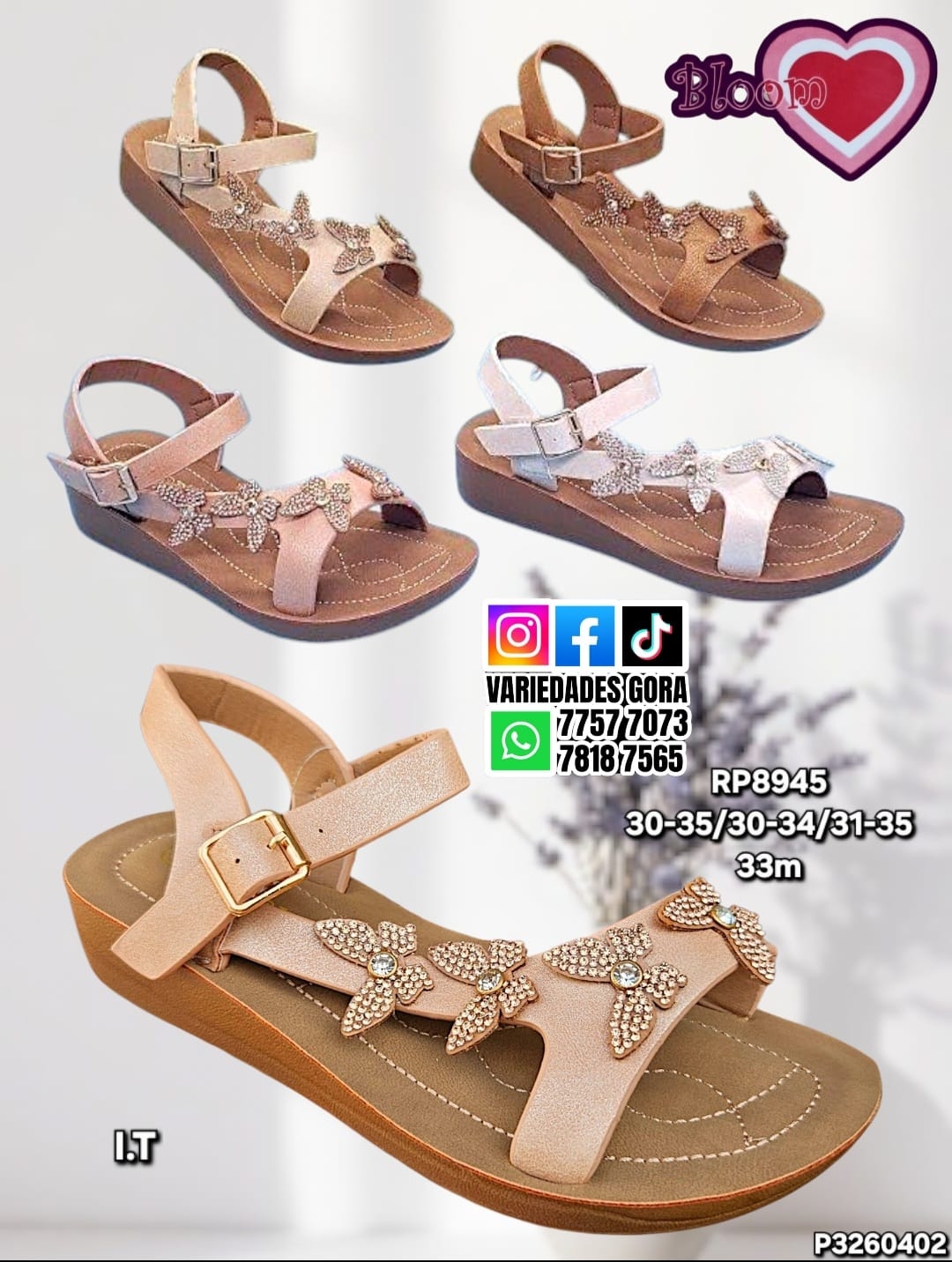 SANDALIA NIÑA BLOOM 30-35 P3