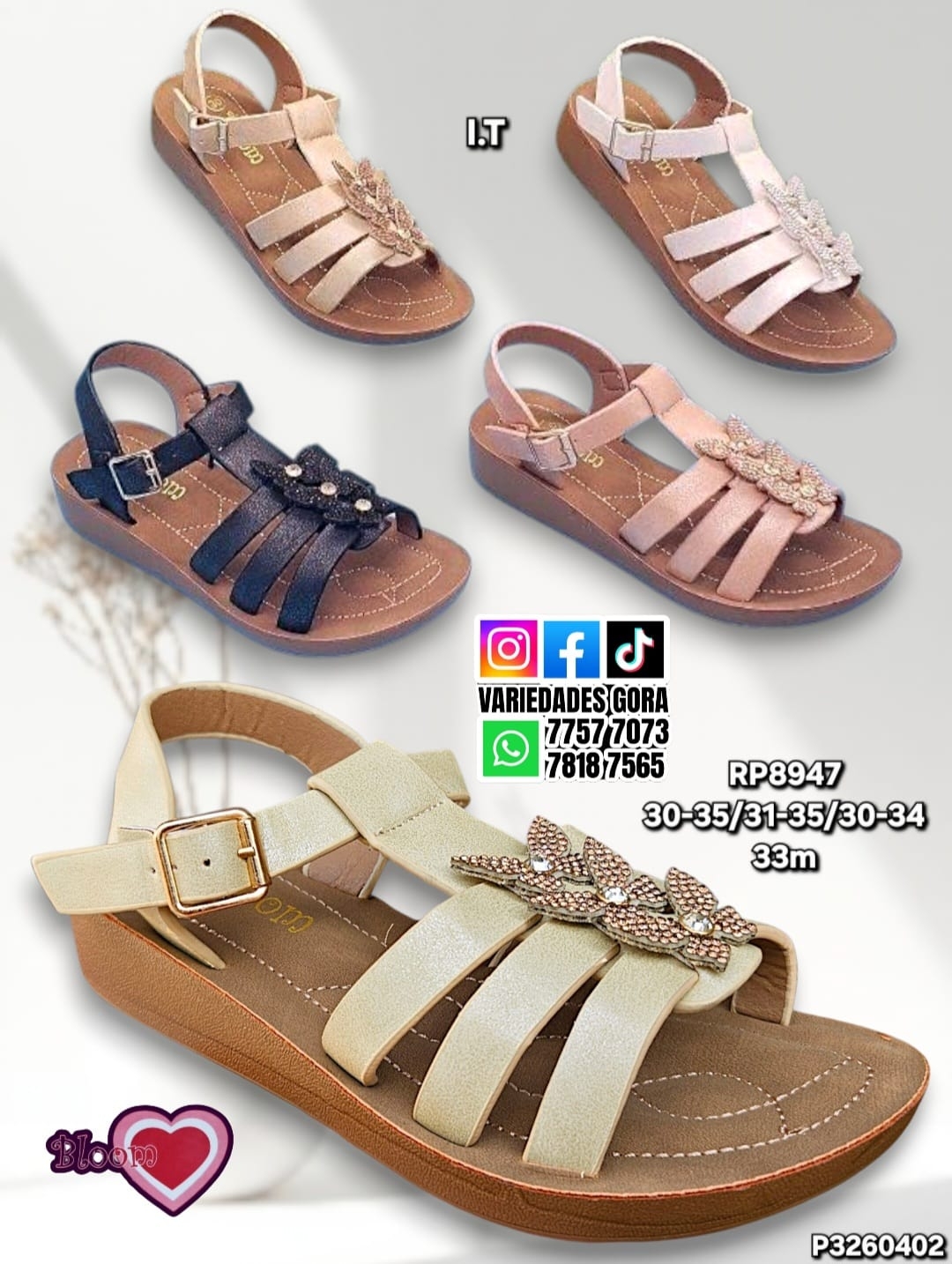 SANDALIA NIÑA BLOOM 30-35 P3