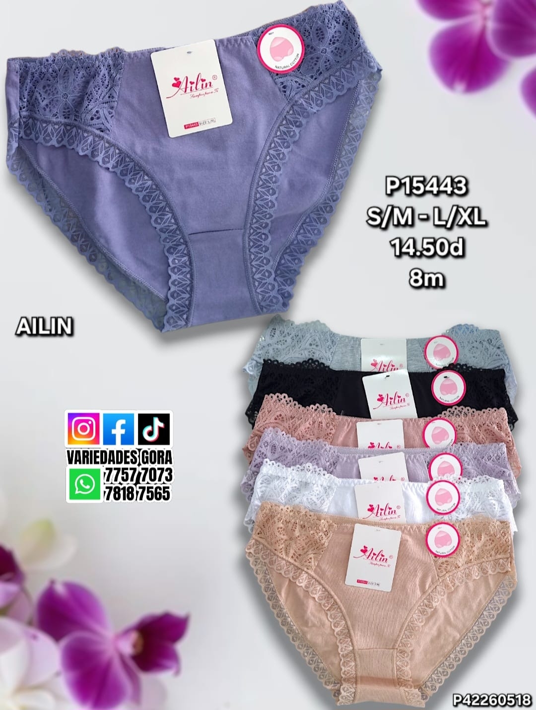 PANTY PARA DAMA AILIN S/M-L/XL P42