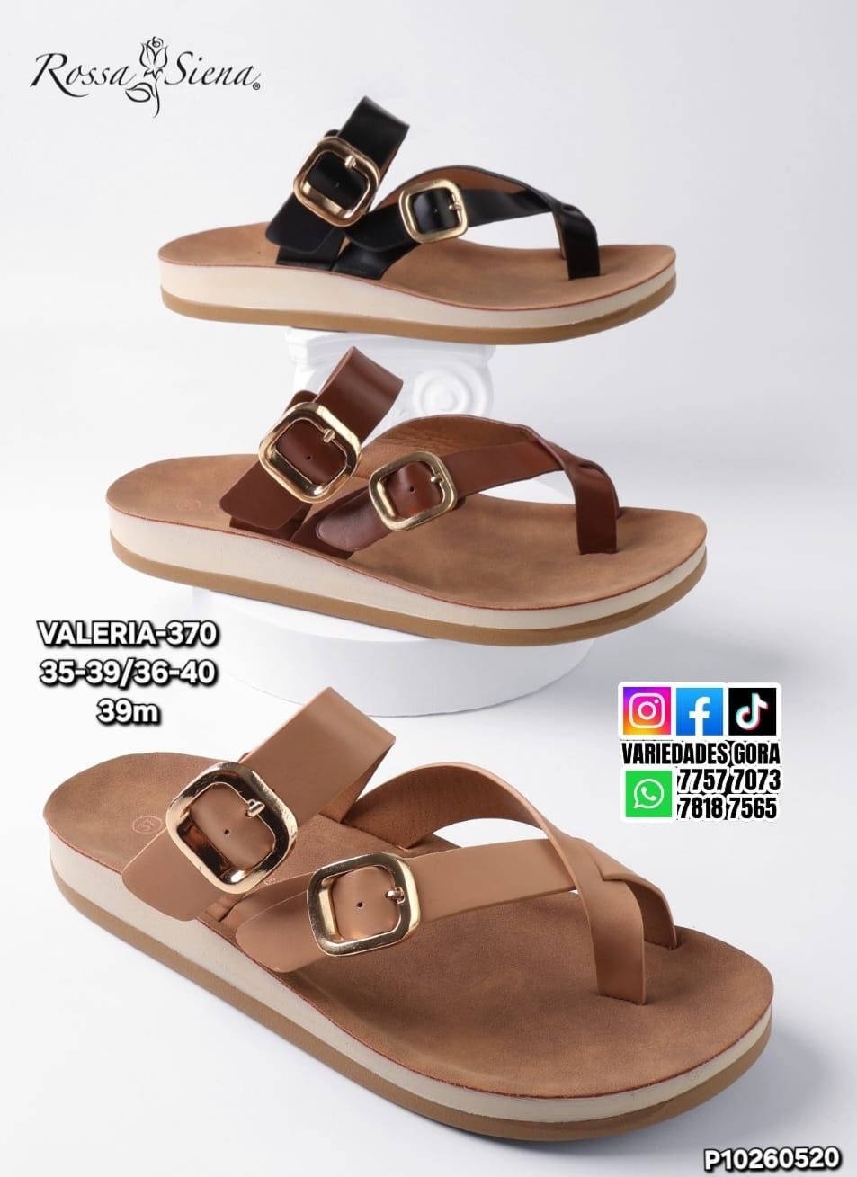 SANDALIA DAMA ROSSA SIENA 35-40 P10