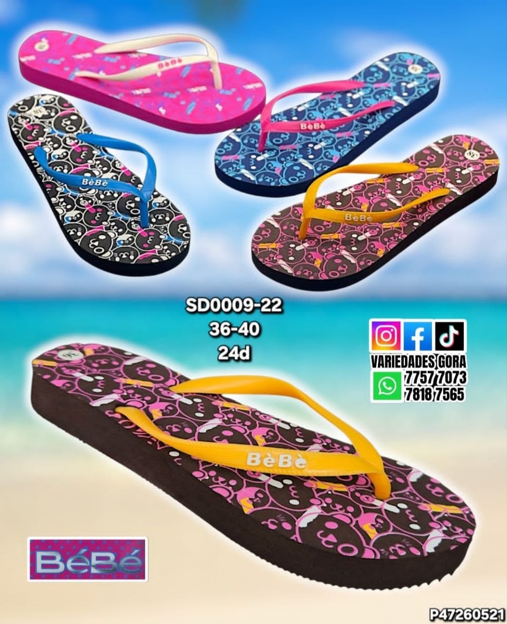 YINA DAMA BEBE 36-40 DEDO P47