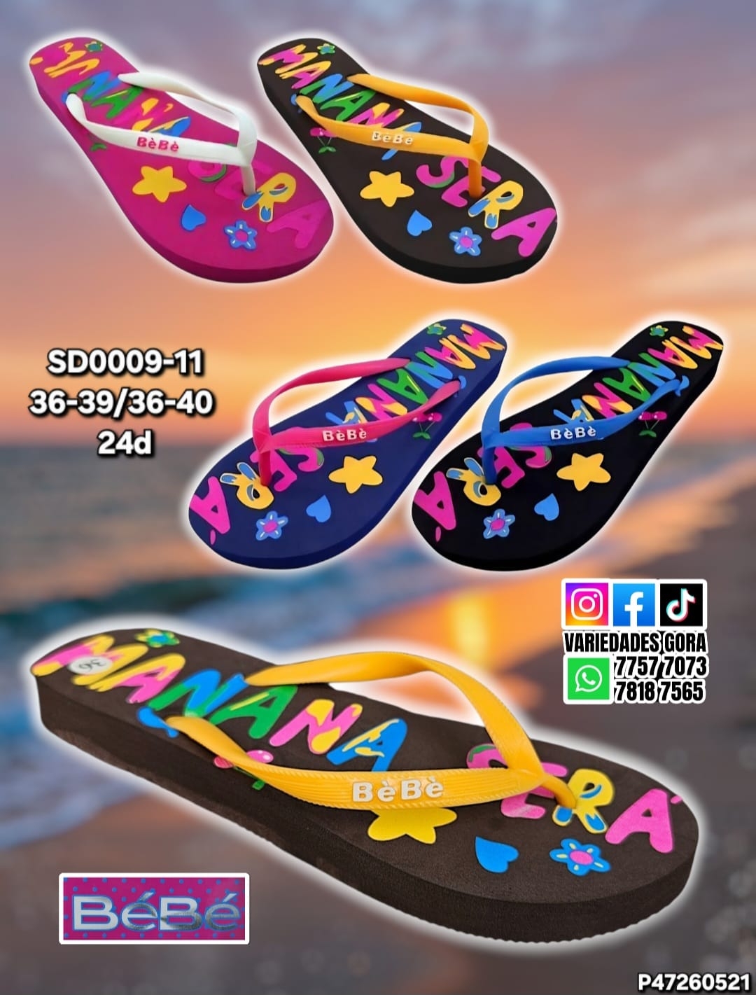 YINA DAMA BEBE 36-40 DEDO P47