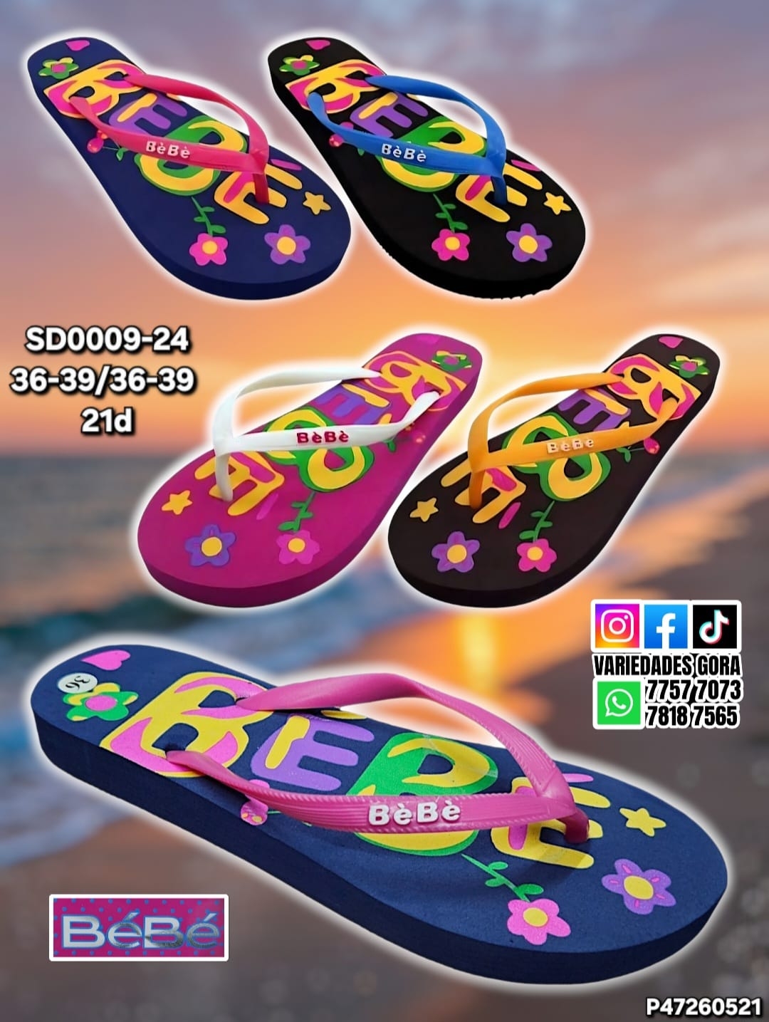 YINA DAMA BEBE 36-39 DEDO P47