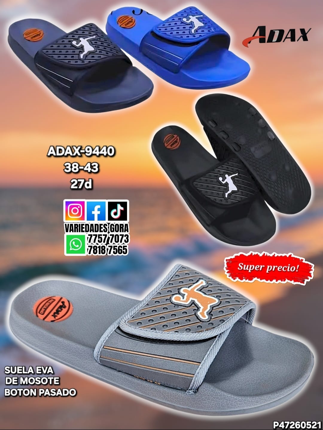 YINA HOMBREADAX 38-43 DE METER P47