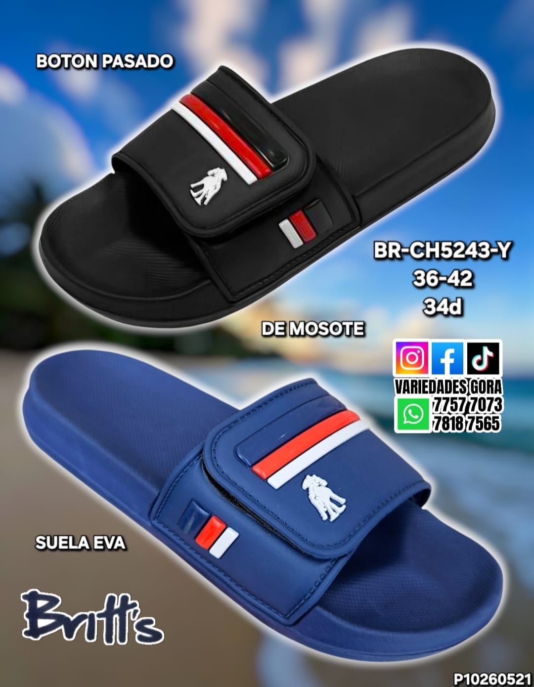 YINA METER MOSOTE HOMBRE 36-42 BRITTS P10 
