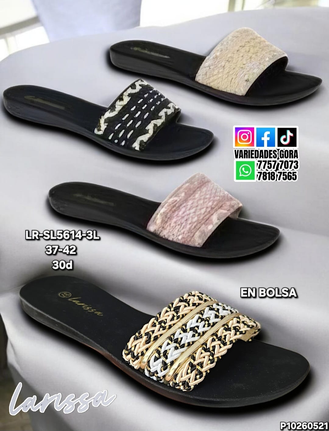 SANDALIA METER DAMA 37-42 EN BOLSA LARISSA P10
